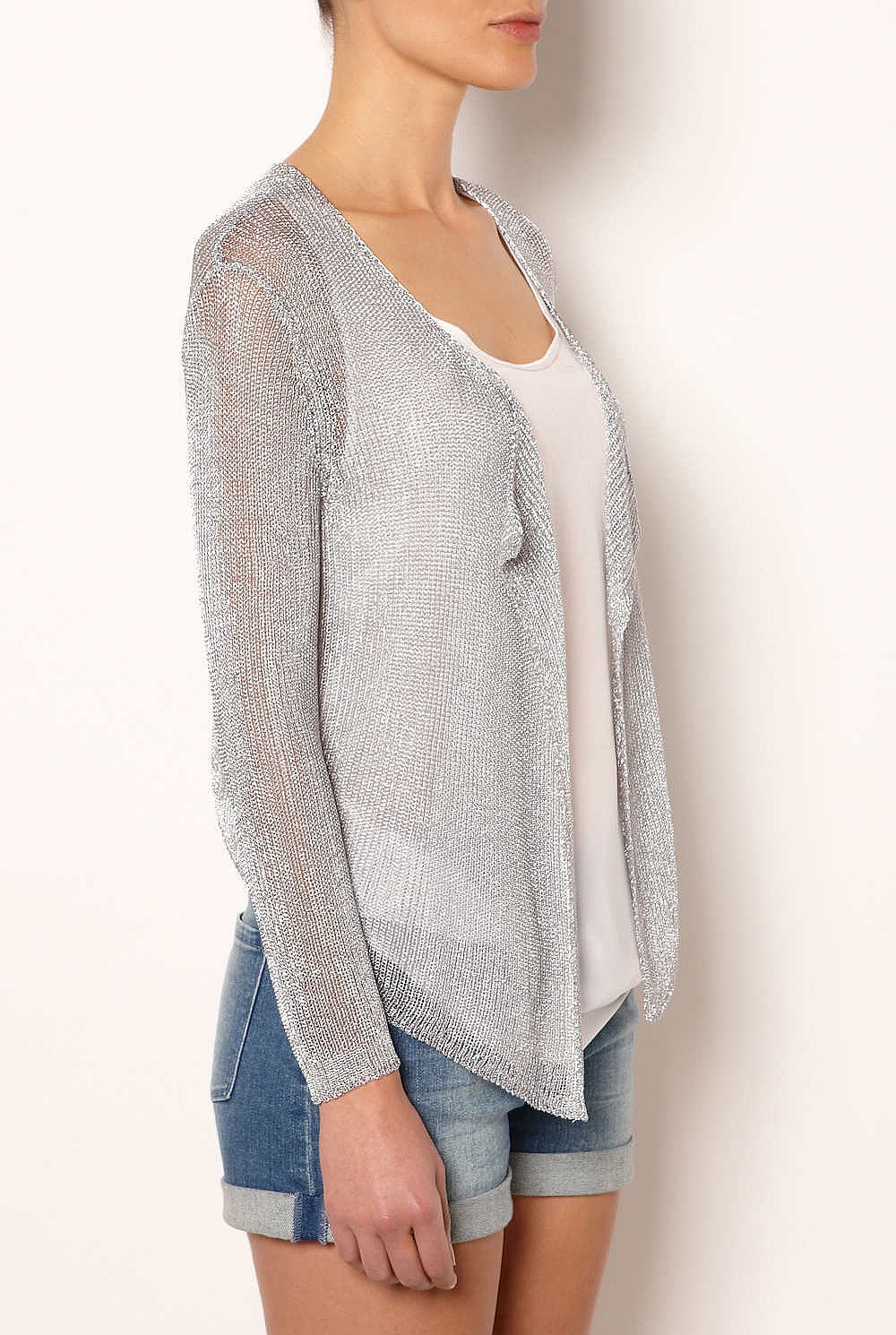 Metallic Drape Cardi