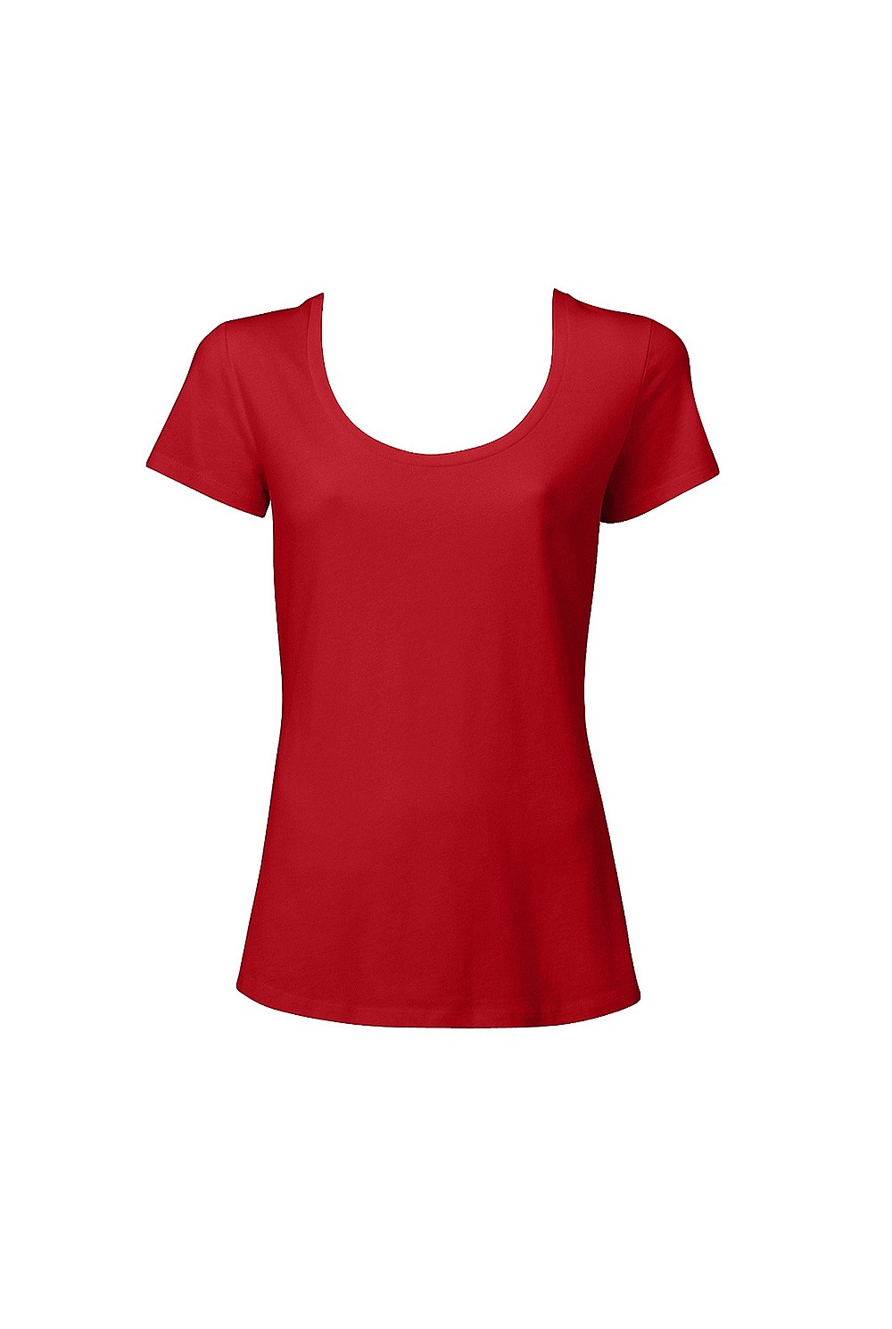 Cotton Basic Scoop Neck Tee
