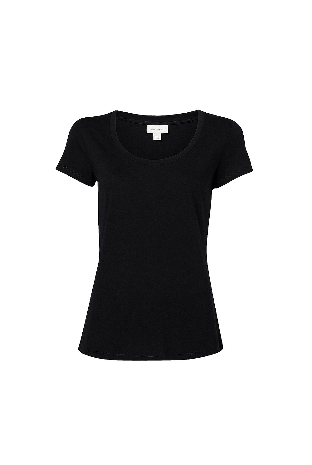 Cotton Basic Scoop Neck Tee