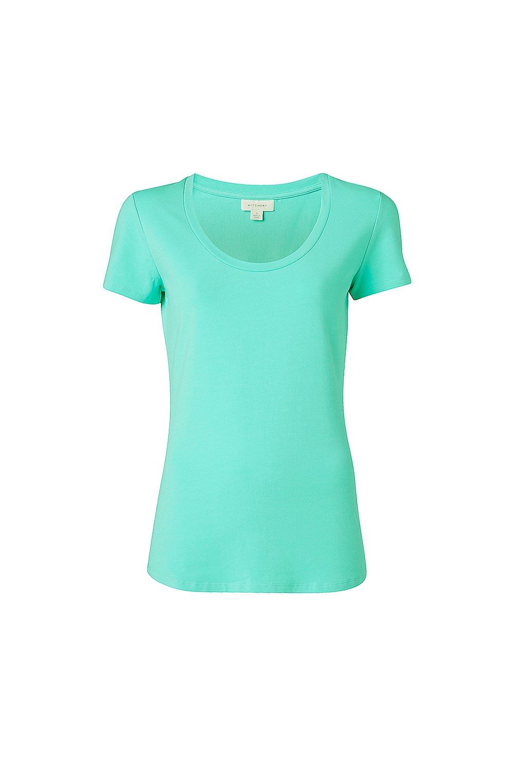 Cotton Basic Scoop Neck Tee