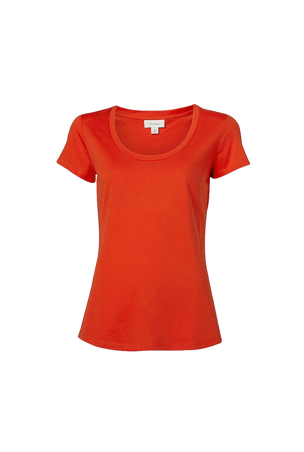 Cotton Basic Scoop Neck Tee