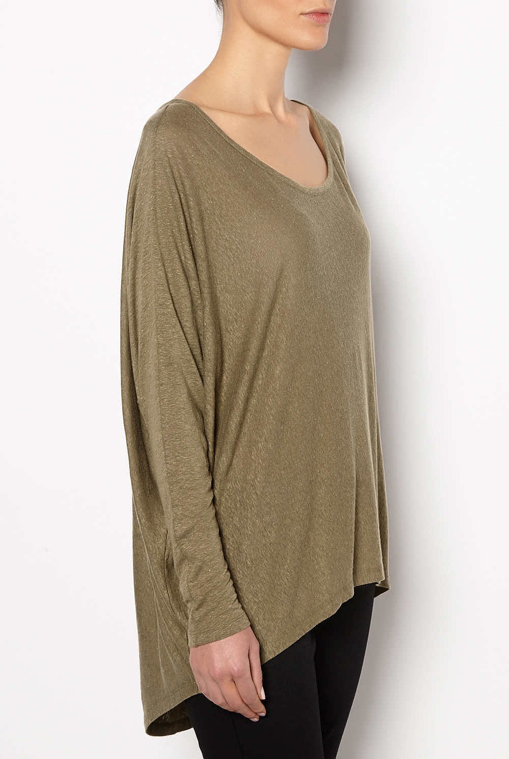 Linen Batwing Top