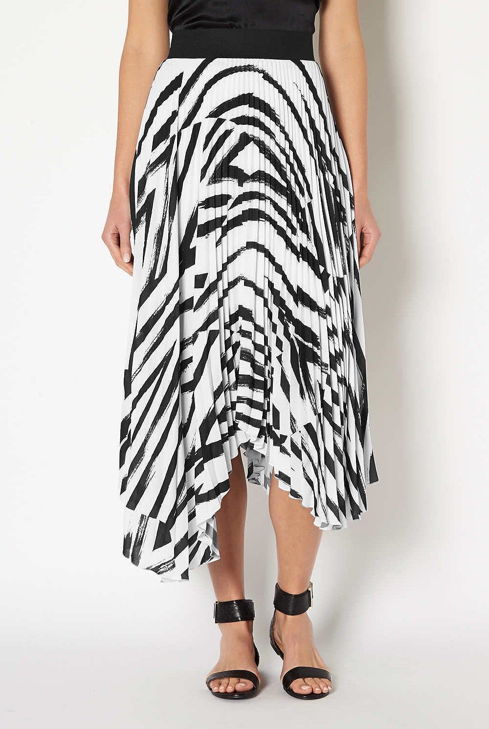 Asymmetric Pleat Skirt