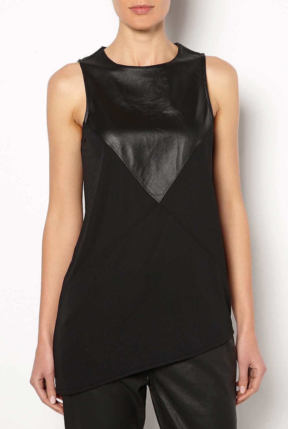 Leather Insert Top