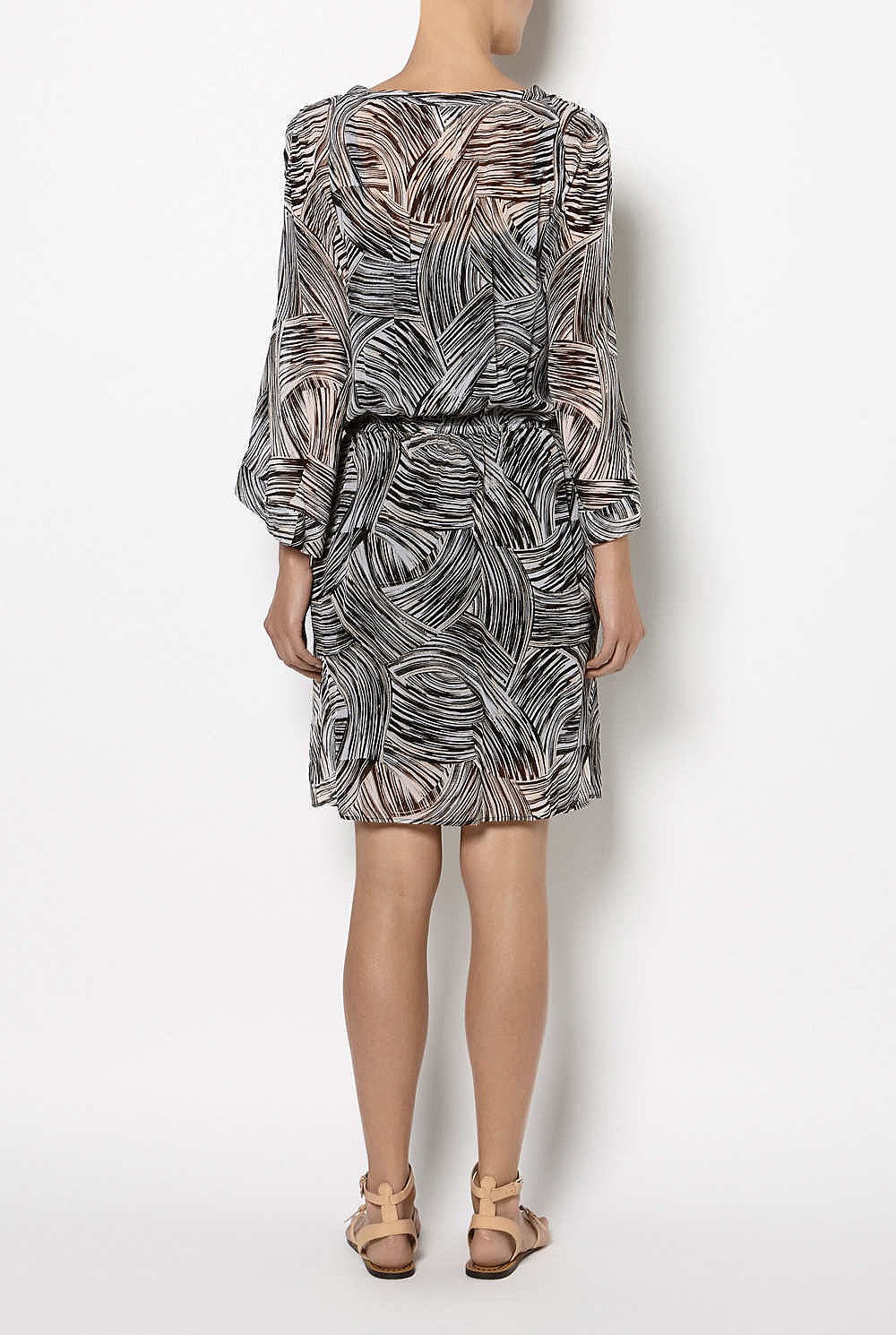 V Neck Kimono Dress
