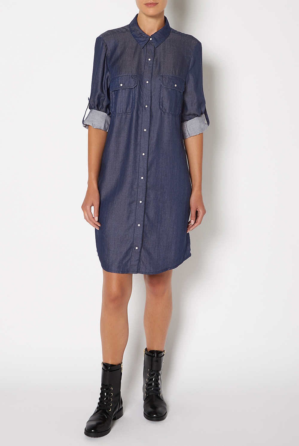 Dark Denim Shirt Dress