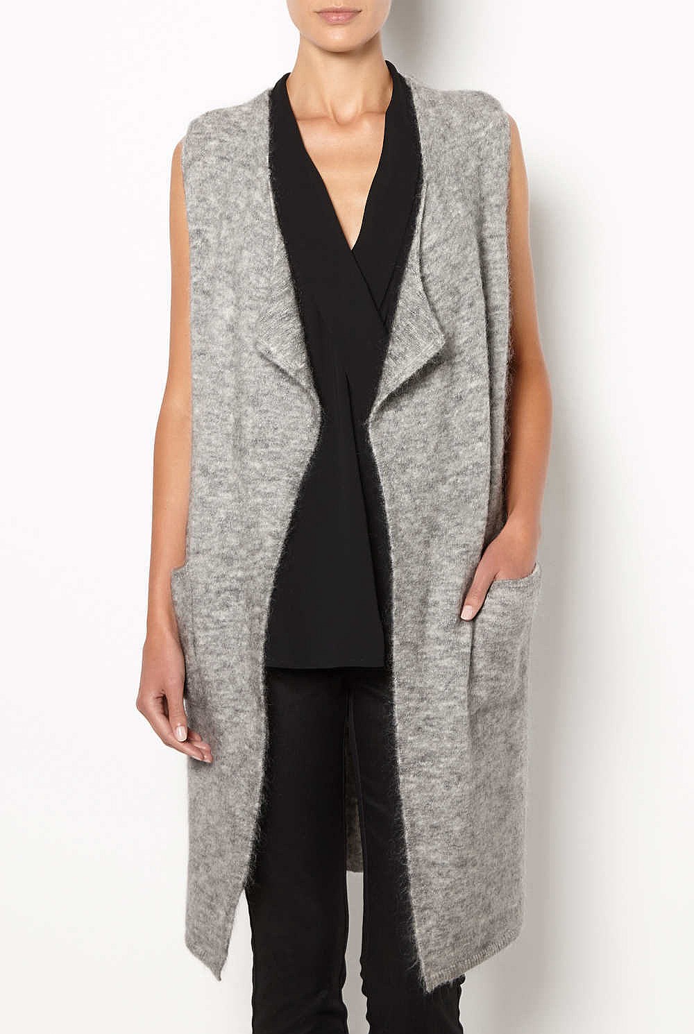 Sleevless Longline Gilet